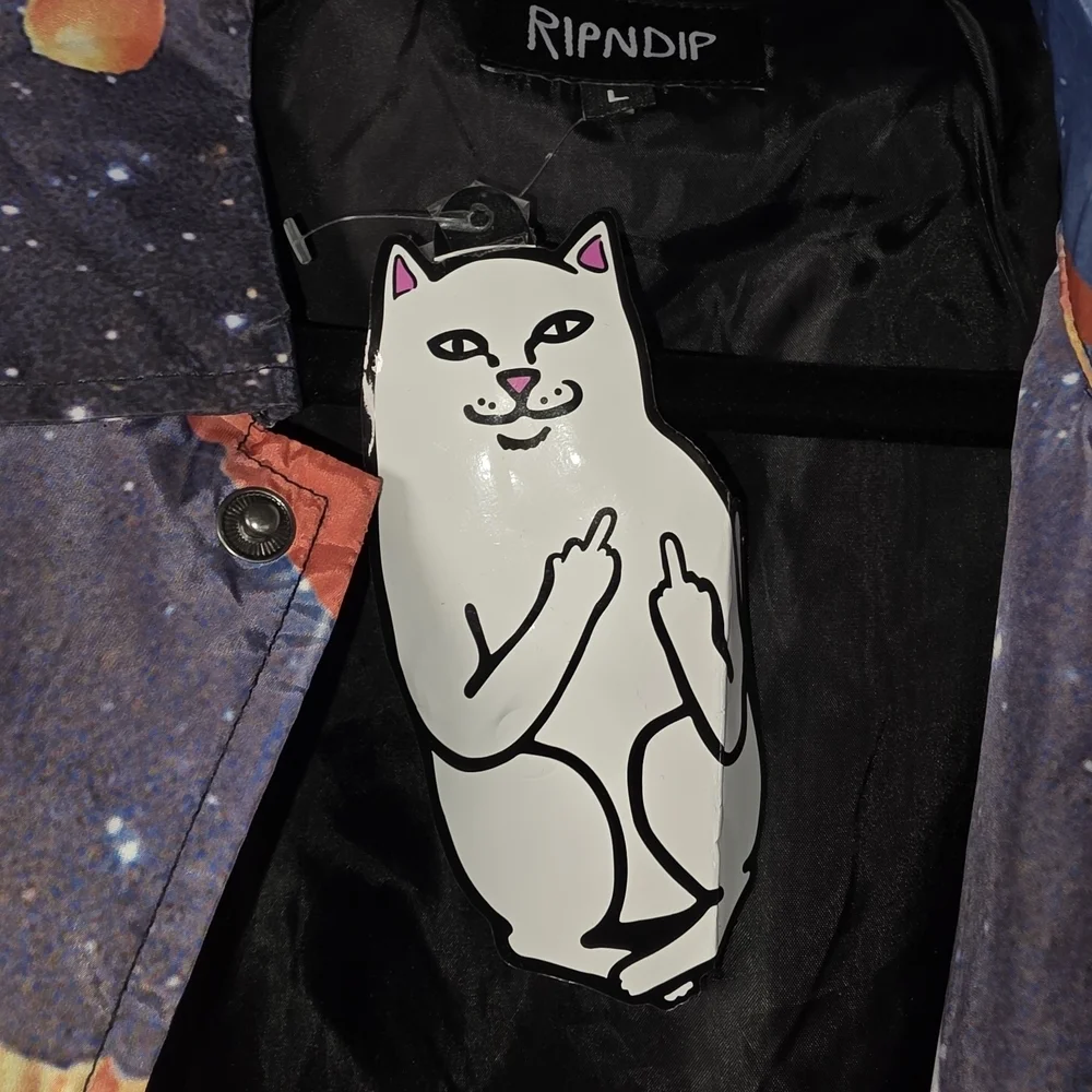 Nwt Ripndip Galactica Coaches Jacket Black Sz L